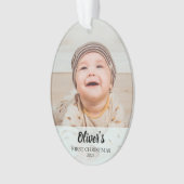 Personalized First Christmas Baby Photo Ornament (voorkant)