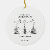 Personalized First Christmas Mr & Mrs Ornament (Voorkant)