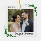 Personalized First Christmas Ornament for Couple (Voorkant)