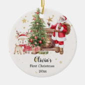 Personalized First Christmas Ornament - Santa  (Voorkant)