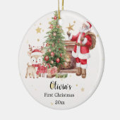 Personalized First Christmas Ornament - Santa  (Links)