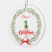 Personalized First Christmas Ornament with Photo (Links)