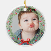 Personalized First Christmas Ornament with Photo (Achterkant)