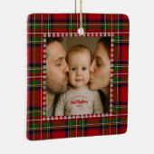 Personalized First Christmas Photo  Keramisch Ornament (Rechts)