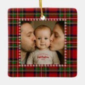 Personalized First Christmas Photo Keramisch Ornament (Voorkant)