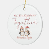 Personalized first Christmas together newlyweds Keramisch Ornament (Links)