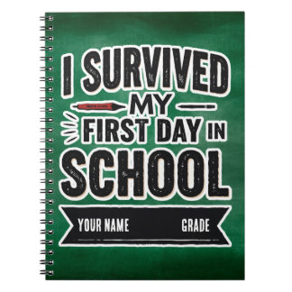 Personalized First Day of School Art Notitieboek