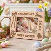 Personalized First Easter-Bunny, Eggs, Chick, Bow Gegraveerde Lijstjes