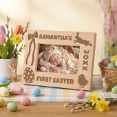 Personalized First Easter-Bunny, Eggs, Chick, Bow Gegraveerde Lijstjes