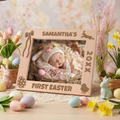 Personalized First Easter-Bunny, Eggs, Chick, Bow Gegraveerde Lijstjes
