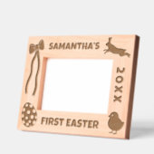 Personalized First Easter-Bunny, Eggs, Chick, Bow Gegraveerde Lijstjes (Links)