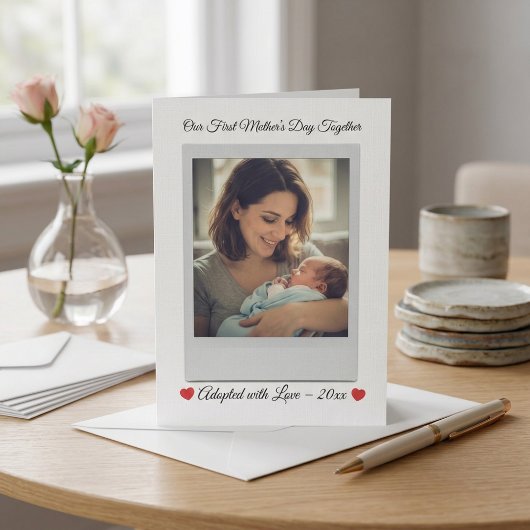 Personalized First Mother’s Day After Adoption  Feestdagenkaart