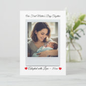 Personalized First Mother’s Day After Adoption  Feestdagenkaart (Staand voorkant)