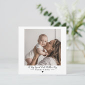 Personalized First Mother’s Day Photo Gift Card (Staand voorkant)