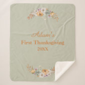 Personalized First Thanksgiving Sherpa Deken (Voorkant)