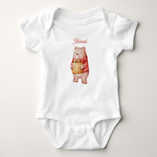 Personalized First Valentine`s Day Baby Bodyusit Romper (Voorkant)