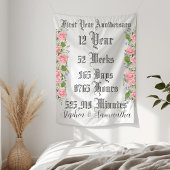 Personalized first  year anniversary typography  wandkleed