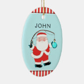 Personalized Fishing Keepsake Ceramic Ornament (Rechts)