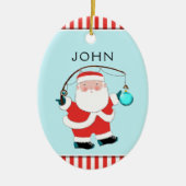 Personalized Fishing Keepsake Ceramic Ornament (Voorkant)