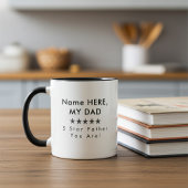 Personalized Five Star Rating Coffee Mug Mok