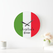 Personalized Flag Of Italy Round Wall Clock Grote Klok (Huis)
