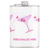 PERSONALIZED FLASK - ROZE MARTINI HEUPFLES (Voorkant)