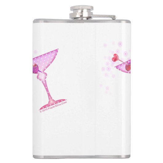 PERSONALIZED FLASK - ROZE MARTINI HEUPFLES (Achterkant)