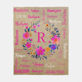 Personalized Fleece Blanket Add Your Name  Deken