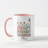 Personalized Floral Anatomical Heart Surgery Gift Mok (Links)