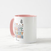 Personalized Floral Anatomical Heart Surgery Gift Mok (Voorkant links)
