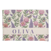 Personalized Floral and Botanical Pillow Case Kussensloop (Voorkant)