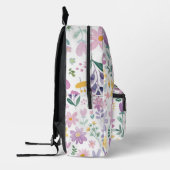 Personalized Floral Backpack for Girls Bedrukte Rugzak (Links)