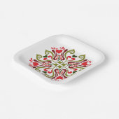 Personalized Floral Birthday Party Plates Papieren Bordje (Gebogen)
