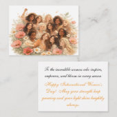 Personalized Floral Botanical Women's Day Greeting Notitiekaartje (Voorkant / Achterkant)