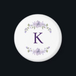Personalized Floral Bridesmaid Initial Magnet Gift<br><div class="desc">Add a thoughtful and elegant touch to your bridal celebration with this personalized floral initial magnet. Featuring a delicate lavender monogram design, this custom magnet makes a beautiful addition to bridesmaid proposal boxes, wedding welcome bags, and bridal party favors. Customize each magnet with your bridesmaid’s initial to create a coordinated...</div>