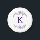 Personalized Floral Bridesmaid Initial Magnet Gift<br><div class="desc">Add a thoughtful and elegant touch to your bridal celebration with this personalized floral initial magnet. Featuring a delicate lavender monogram design, this custom magnet makes a beautiful addition to bridesmaid proposal boxes, wedding welcome bags, and bridal party favors. Customize each magnet with your bridesmaid’s initial to create a coordinated...</div>