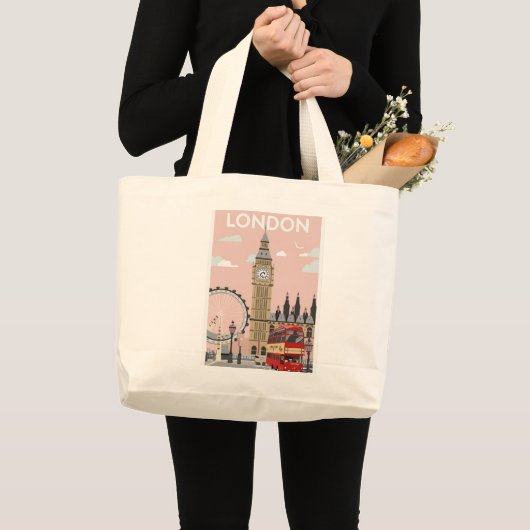 "Personalized Floral Canvas Tote – Eco-Friendly & Grote Tote Bag (Voorkant (product))