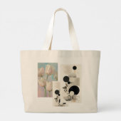 "Personalized Floral Canvas Tote – Eco-Friendly &  Grote Tote Bag (Achterkant)