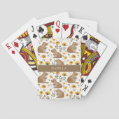 Personalized Floral Capybara Playing Cards Pokerkaarten (Achterkant)