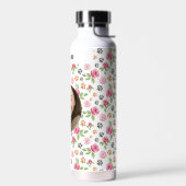 Personalized Floral Cat Mom Water Bottle Waterfles (Links)