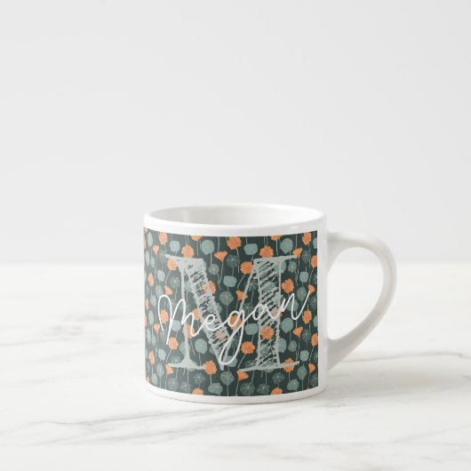 Personalized Floral Coffee Mini Mug Espresso Kop (Rechts)
