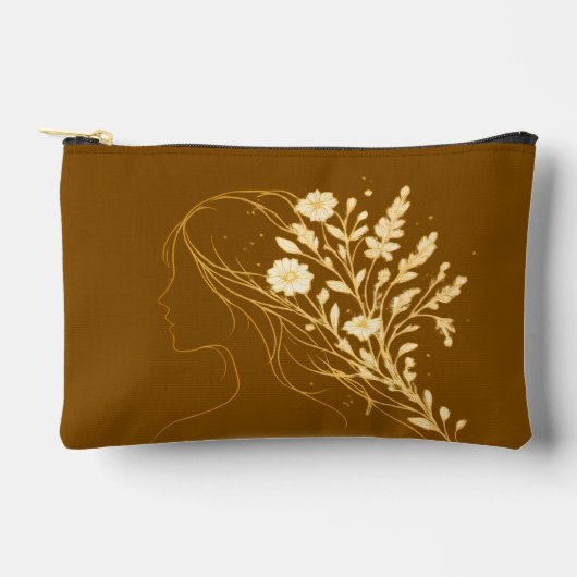 Personalized Floral Cosmetic Bag Women's Day Gift Etui (Voorkant)