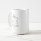 Personalized Floral Crest Mug Koffiemok (Voorkant links)