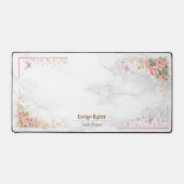 Personalized Floral Desk Mat - Elegant Workspace (Voorkant)