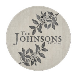 Personalized Floral Elegance Cutting Board Snijplank