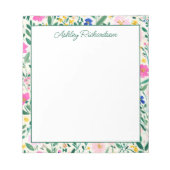 Personalized Floral Garden Notitieblok (Voorkant)