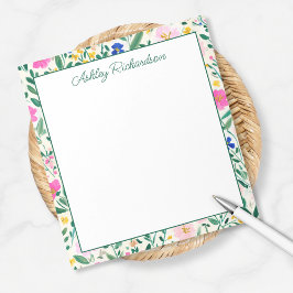 Personalized Floral Garden Notitieblok