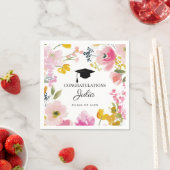 Personalized Floral Graduation Party Decor Servet (Insitu)