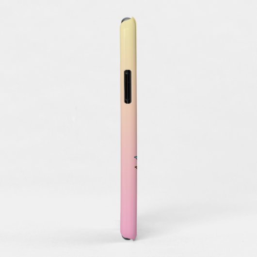 Personalized Floral Heart Romantic Case-Mate iPhone Case (Achterkant/rechts)