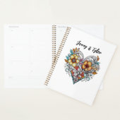 Personalized Floral Heart Romantic Planner (Display)